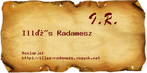 Illés Radamesz névjegykártya
